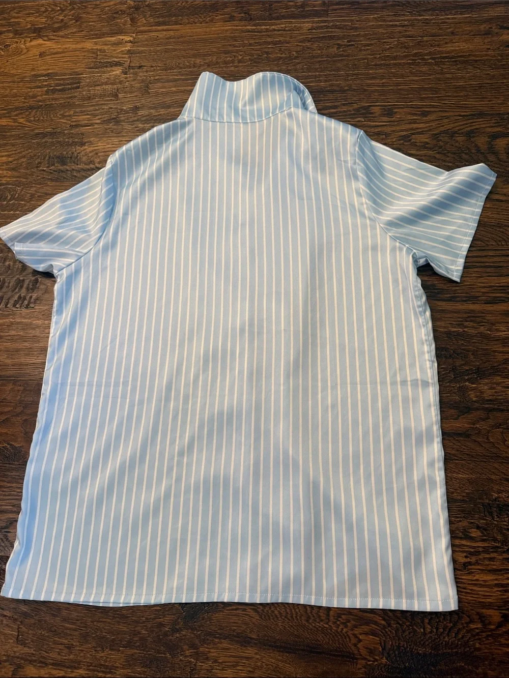 NWOT Women's Light Blue Striped Short Pajama Set